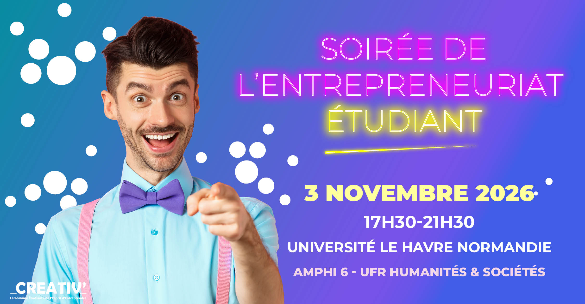 Soirée de l'entrepreneuriat étudiant - 3 novembre au Havre